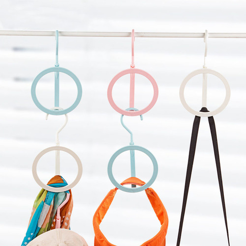 Q1091 Wall-mounted chain multi-purpose coat and hat hook organization and storage hook rack creative nail-free scarf hook