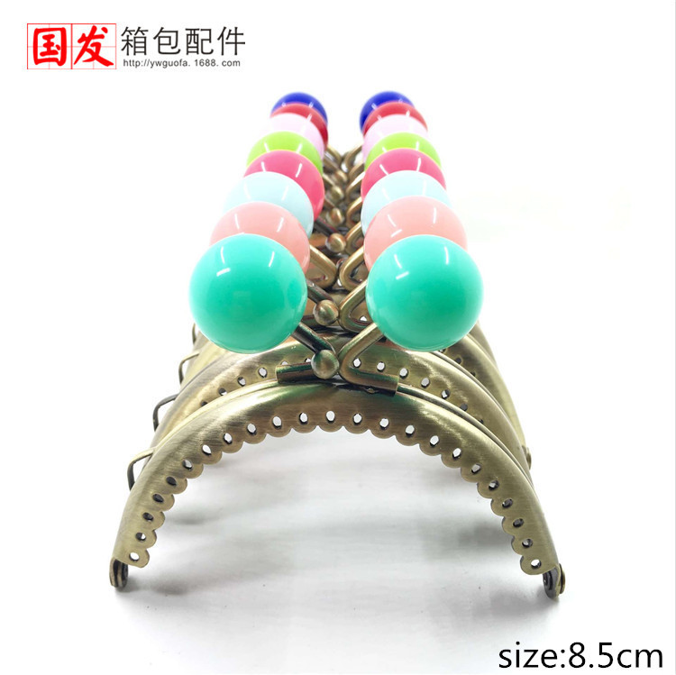 In stock: 8.5CM semicircular de encaje brillante cabeza de oro 20MM cabeza de perlas de bronce    0207 - 20 GT