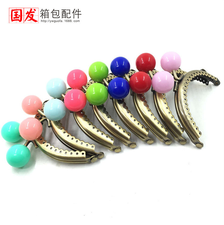 In stock: 8.5CM semicircular de encaje brillante cabeza de oro 20MM cabeza de perlas de bronce    0207 - 20 GT