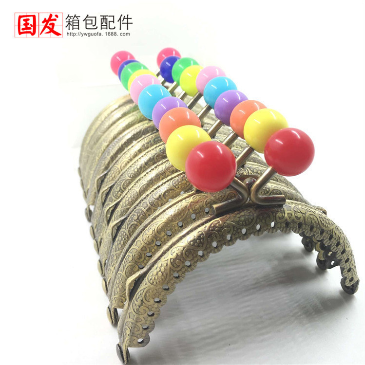 Bronce 8.5CM semicircular encaje en relieve cabeza de caramelo oro 14MM cabeza de caramelo 19 color 0170 - GT