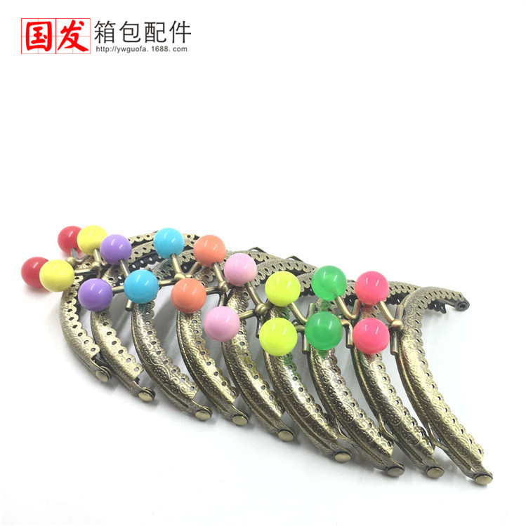 Bronce 8.5CM semicircular encaje en relieve cabeza de caramelo oro 14MM cabeza de caramelo 19 color 0170 - GT