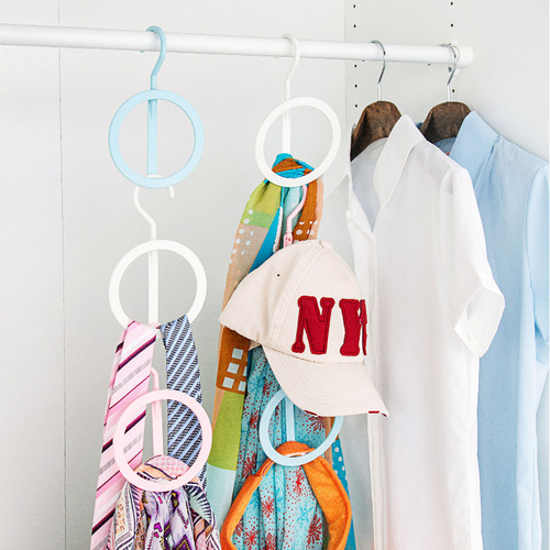 Q1091 Wall-mounted chain multi-purpose coat and hat hook organization and storage hook rack creative nail-free scarf hook