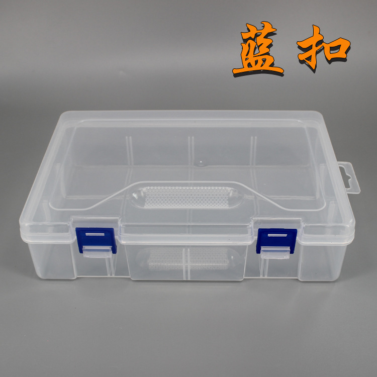 Plástico transparente PP caja vacía rectangular cubierta piezas caja componentes electrónicos caja de embalaje caja de almacenamiento de herramientas al por mayor