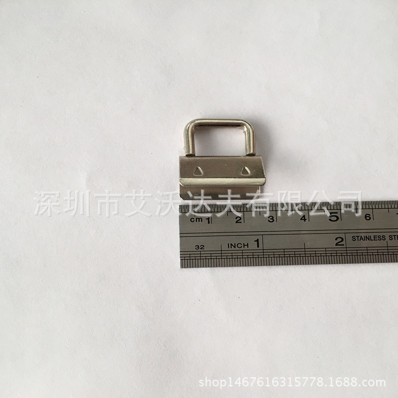 尾夹现货 25mm白镍色织带吊夹25mm长尾夹/皮带 尾夹 颜色可制定