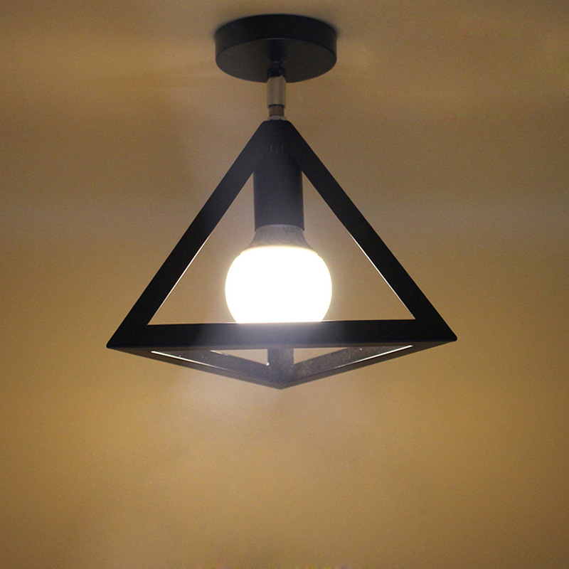 LOF American creative retro wrought iron triangle chandelier triangle ceiling lamp wrought iron lamps special wholesale LOF American creative retro wrought iron triangle chandelier triangle ceiling lamp wrought iron lamps special wholesale