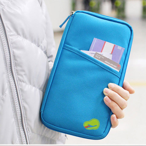 Multi-functional card holder clutch bag, travel passport ticket holder organizer bag, men's and women's document storage bag wholesale