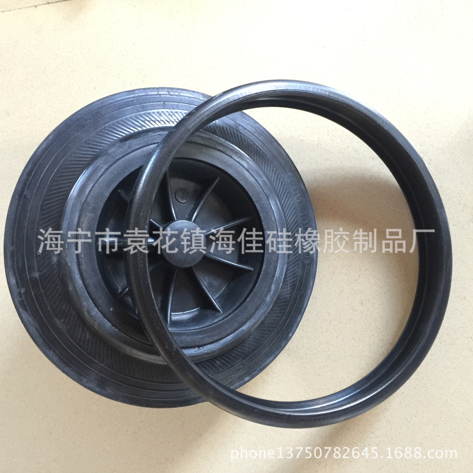 浙江厂家可加工生产垃圾桶橡胶轮胎制品产品 防止噪音轮胎橡胶圈