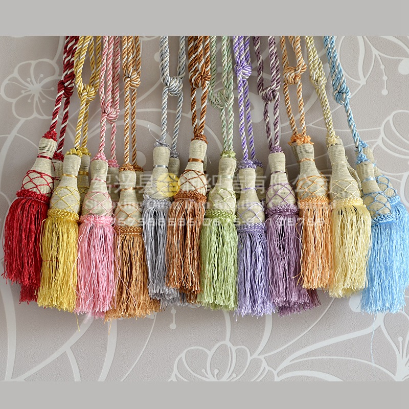 厂家货源 窗帘网球 纯跑量窗帘绑带 廉价绑球流苏家纺吊穗