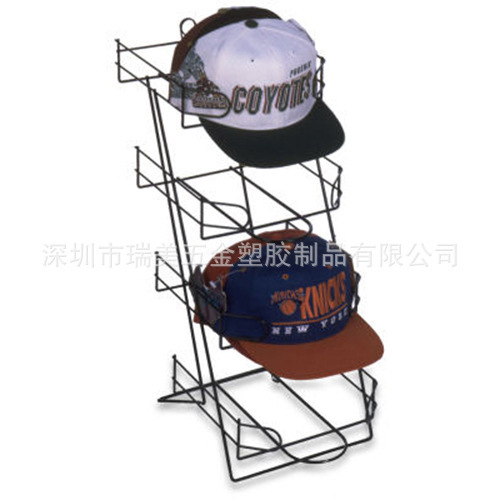 加工制作帽子展示架 多层帽子陈列架 金属展示架 不锈钢棒球帽架