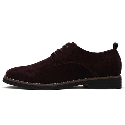 Men's Suede Leather Shoes, British Style, Velveteen Business Casual Shoes, Large Men's Shoes