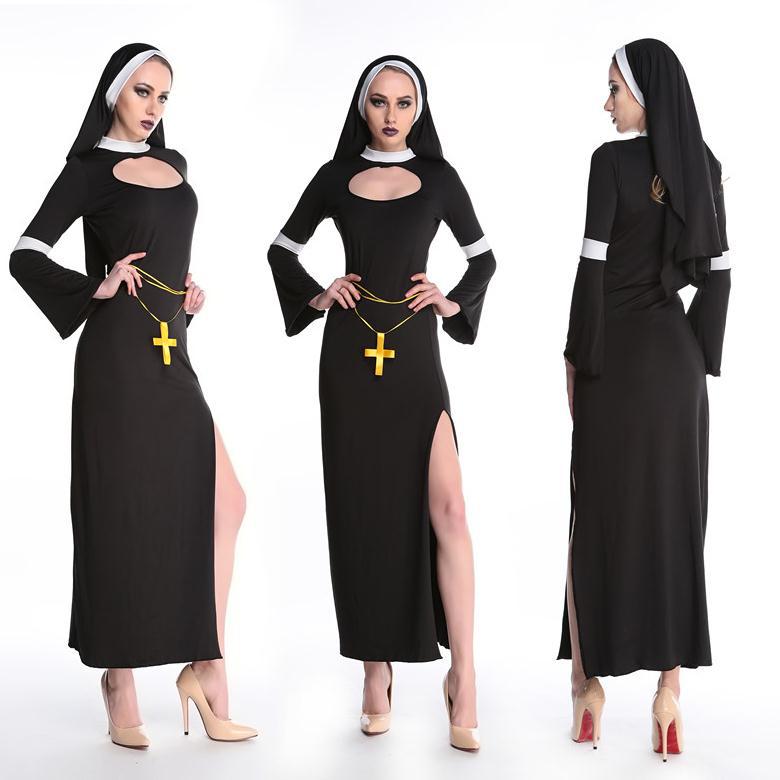 European And American Games Uniforms Halloween Cosplay Nun Costumes Themed Party Party Stage Costumes Performance Costumes_ecoleips.com