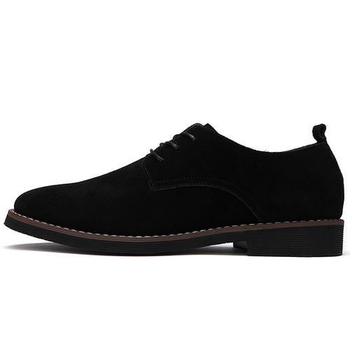 Men's Suede Leather Shoes, British Style, Velveteen Business Casual Shoes, Large Men's Shoes