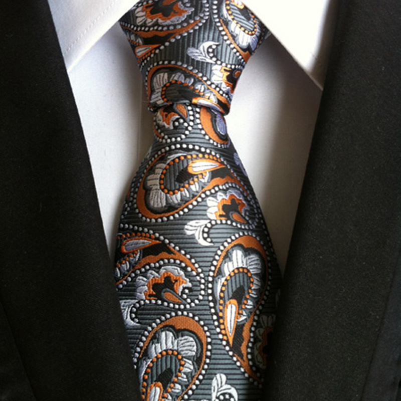 2023新款高密度佩斯利领带腰果花涤纶男士西装领带