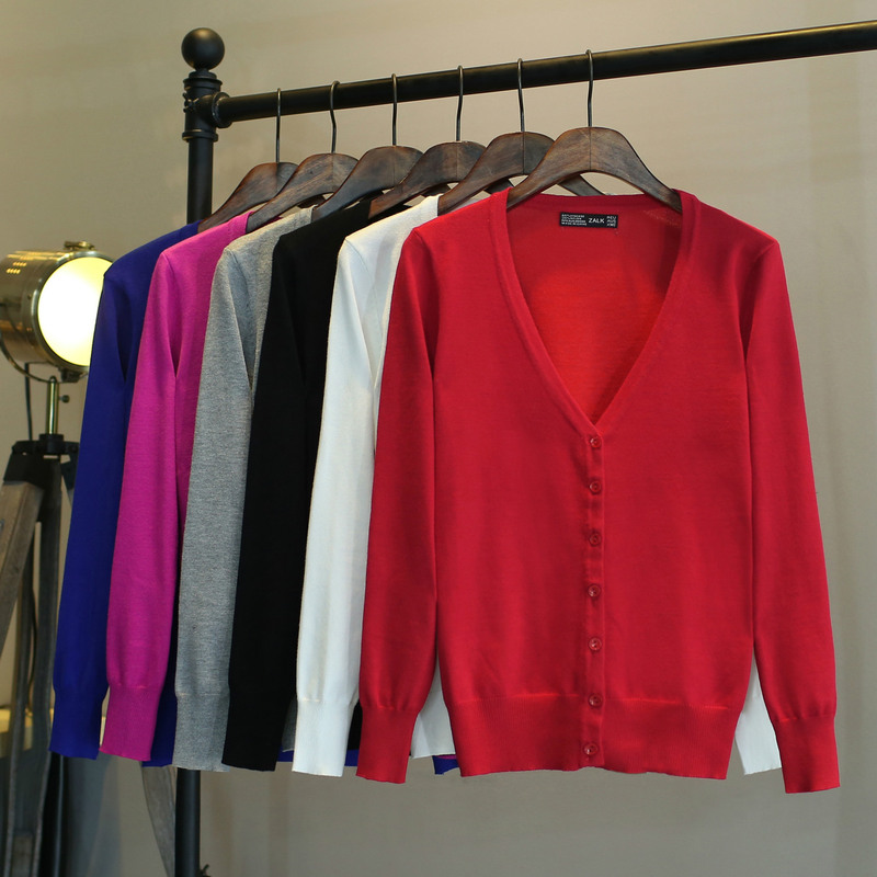 Dropshipping 2025 Spring & Fall Outwear New Knitted Knitwear Woolen Cardigan Korean Style Women's Top Large Size Outer Wear