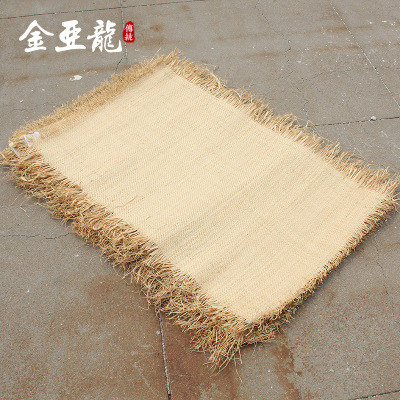 Decoration Luggage and luggage Hat Straw mat Rafi mats Press two lines Press a line Rafi Grassland Material Science