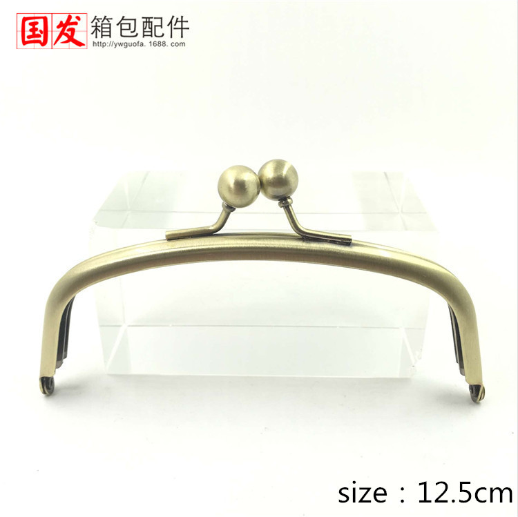 Para hacer: bisagra de bolso 12.5Cm abovedado bronce de oro sin orificio
