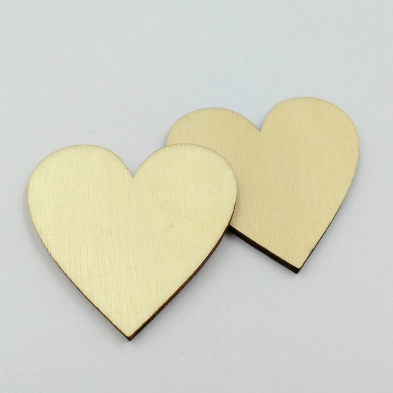 Corazón Estilo madera botón pieza melocotón corazón DIY decorativo pieza de madera colgante