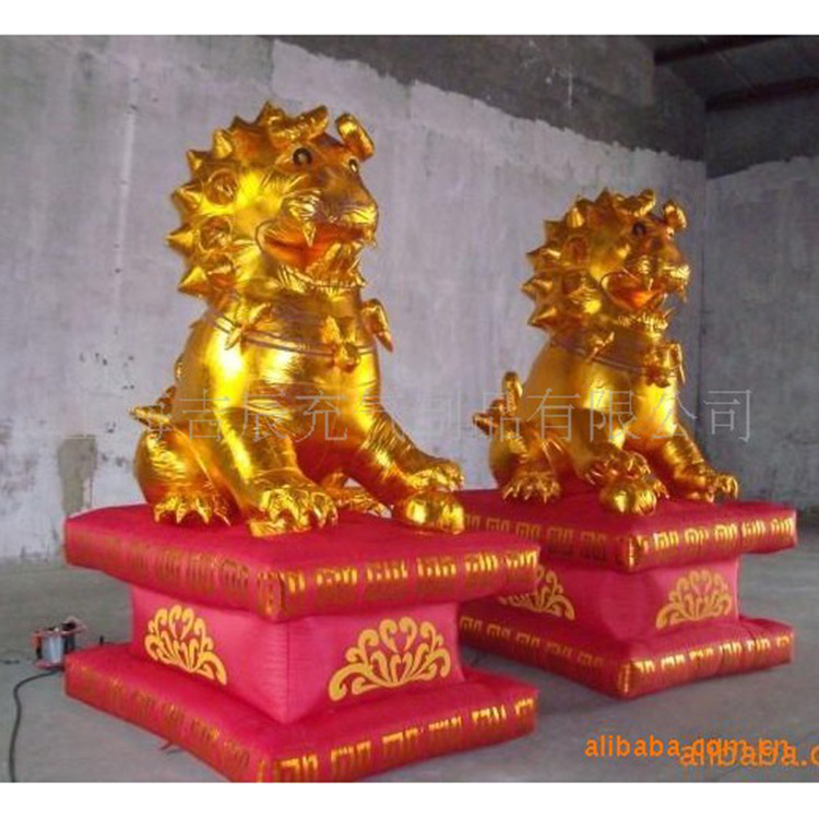 充气金狮子吉祥物气模 开业典礼婚礼庆典充气模 金象气模可定制