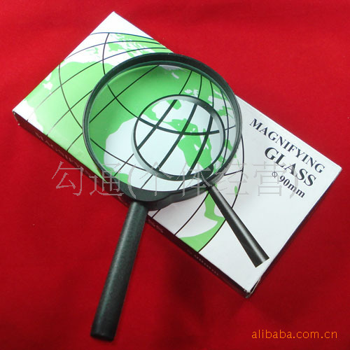 E008B 75MM放大镜+放大镜两元批发办公用品2元店货源日用百货
