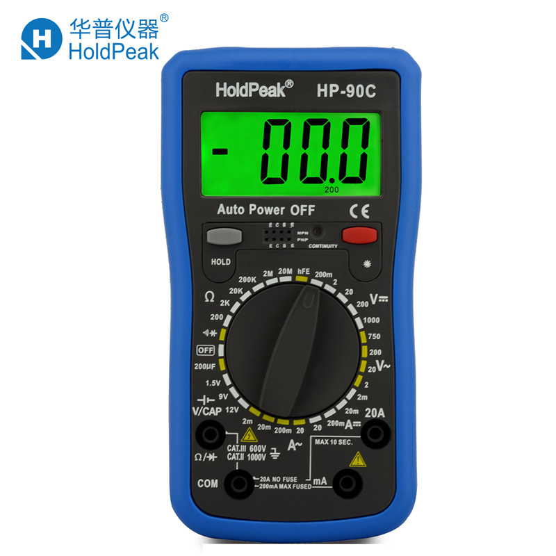 华普HP-90C数字万用仪器仪表手持电压测试多功能高精度数字万用表