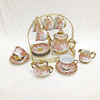 Coffee ceramics, afternoon tea, tea set, suitable for import, European style, 15 pieces, Birthday gift