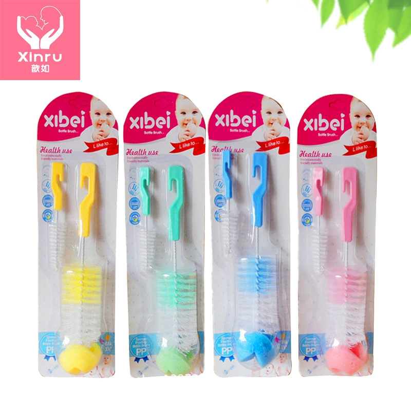 Оптовые Детские принадлежности Xibei бутылочная щетка костюм соска щетка с крючком Нейлоновая губка многофункциональная