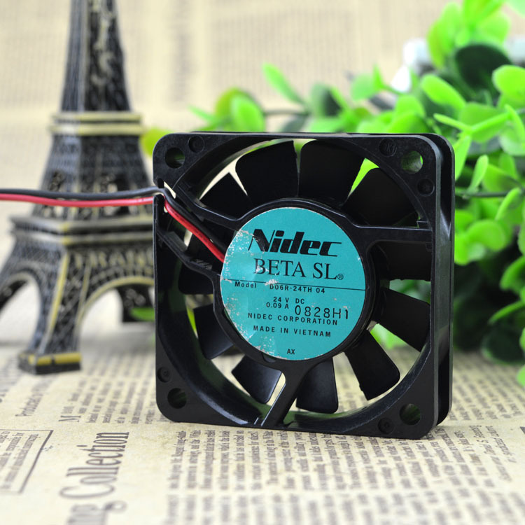 Nidec尼迪克 6cm风扇 6015散热风扇 24V 0.09A D06R-24TH 04 2线