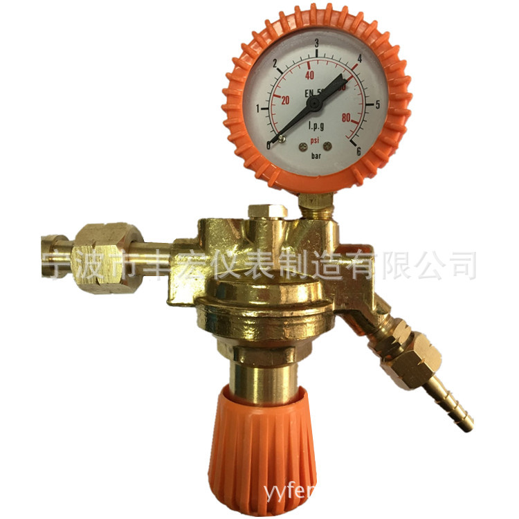 工厂直接批发意大利式丙烷减压器 意式外贸全铜单表丙烷减压器