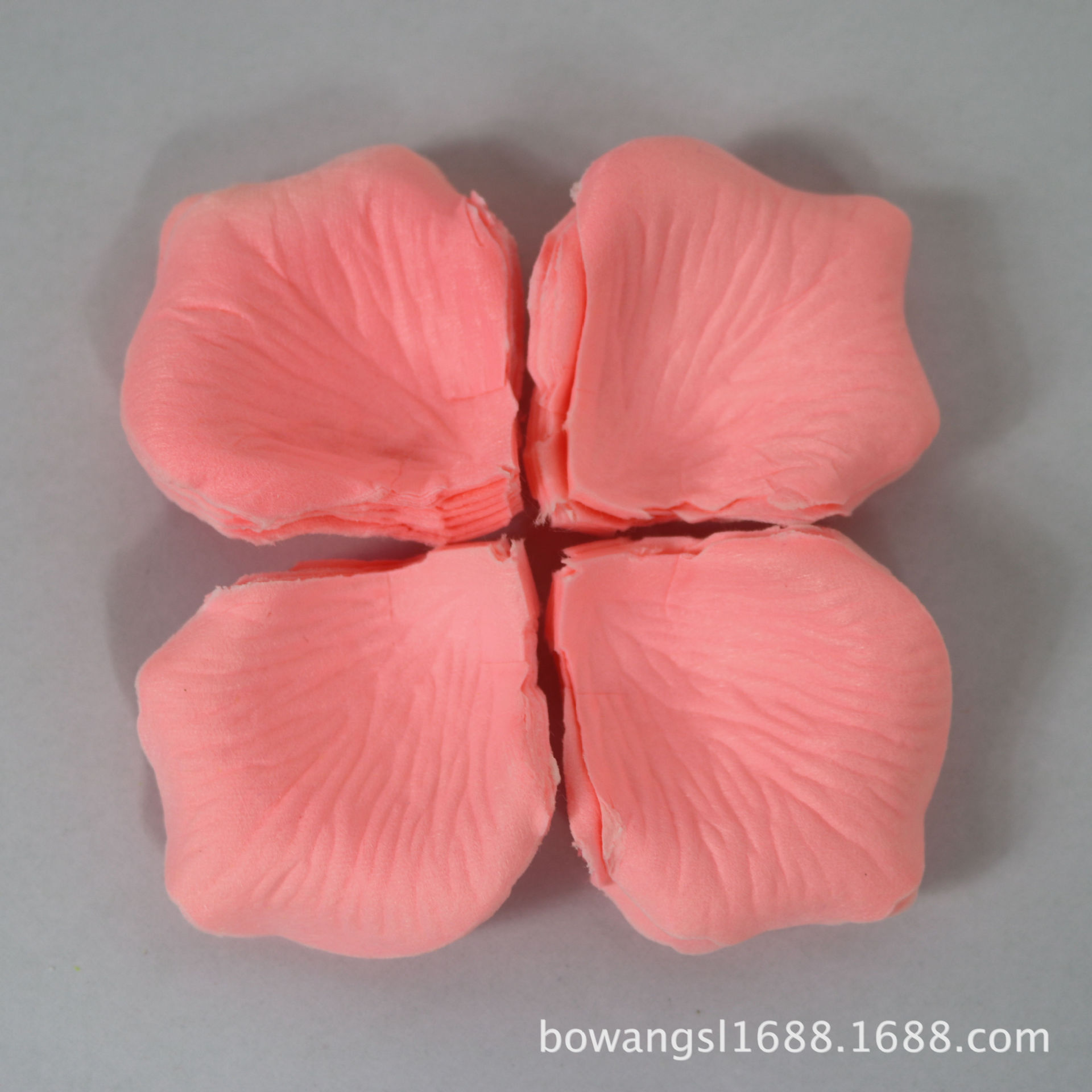 En stock al por mayor simulación pétalos de rosa mano-tirar flor boda habitación boda cama vacaciones decoración no tejido pétalos 144 piezas/bolsa