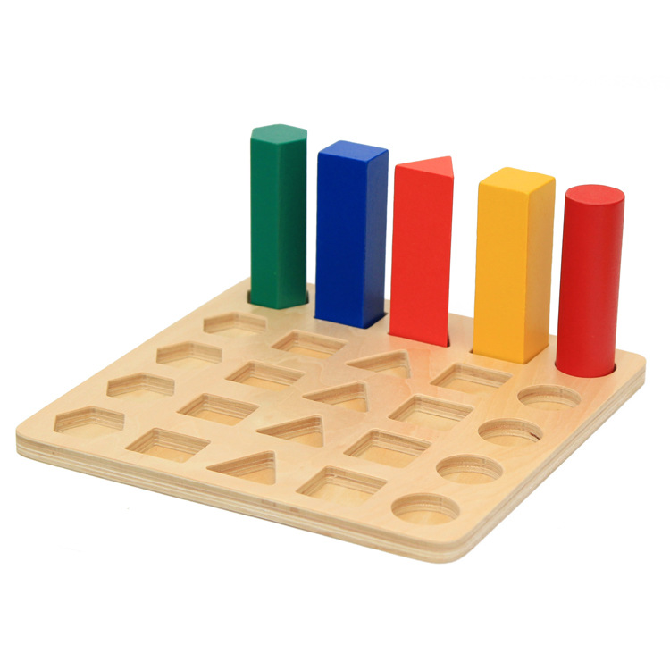Material Didáctico Sensorial Geométrico Montessori de Madera