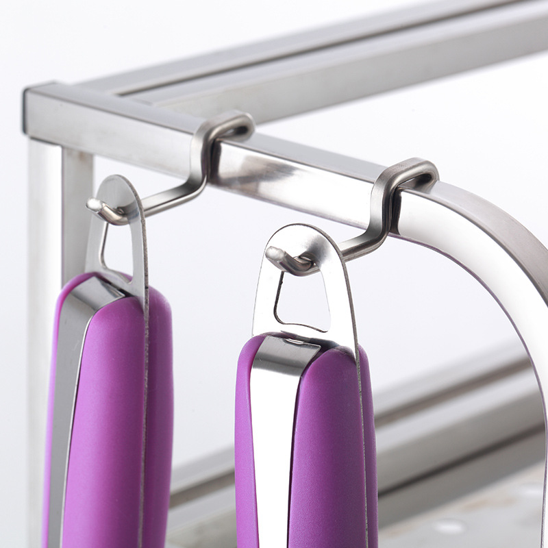 厨房置物架挂钩20乘20方管卡钩 不锈钢S型挂钩 便携钢质钩子