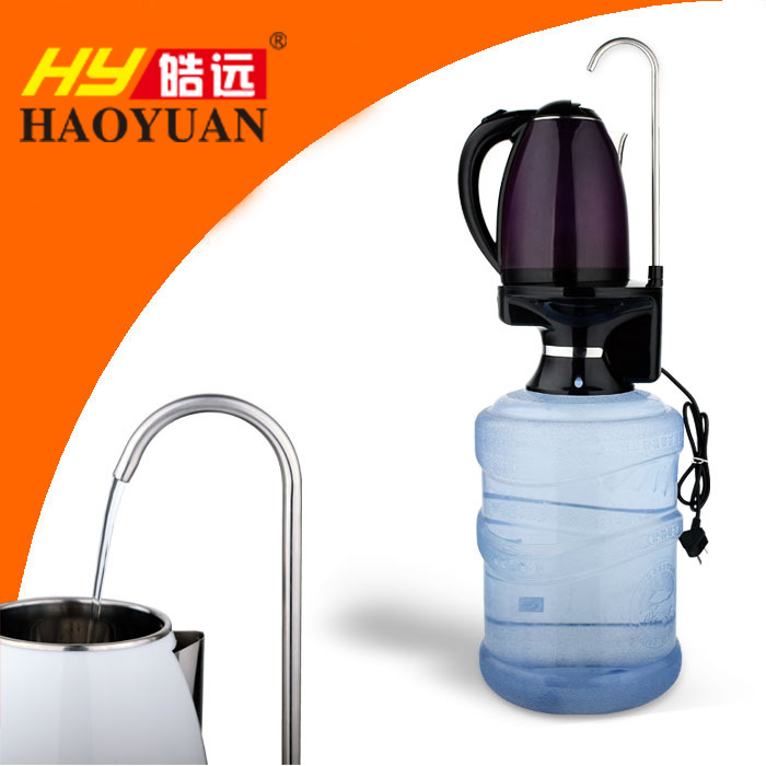 电动抽水器矿泉水压水器饮水机桶装水自动上水器加热黑色一件代发