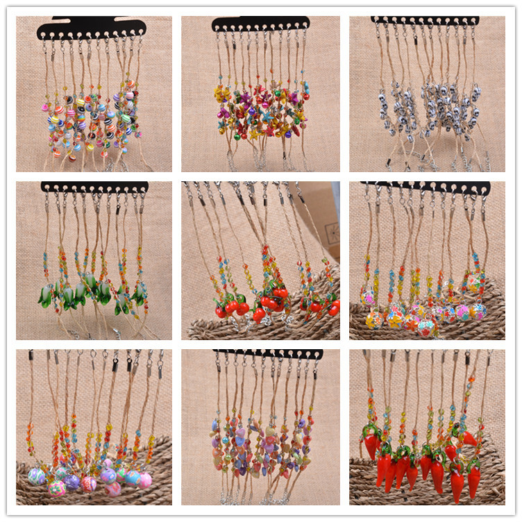 欧美手工原创情侣拉菲草手链许愿绳名族风编织圆形小礼品陶瓷批发