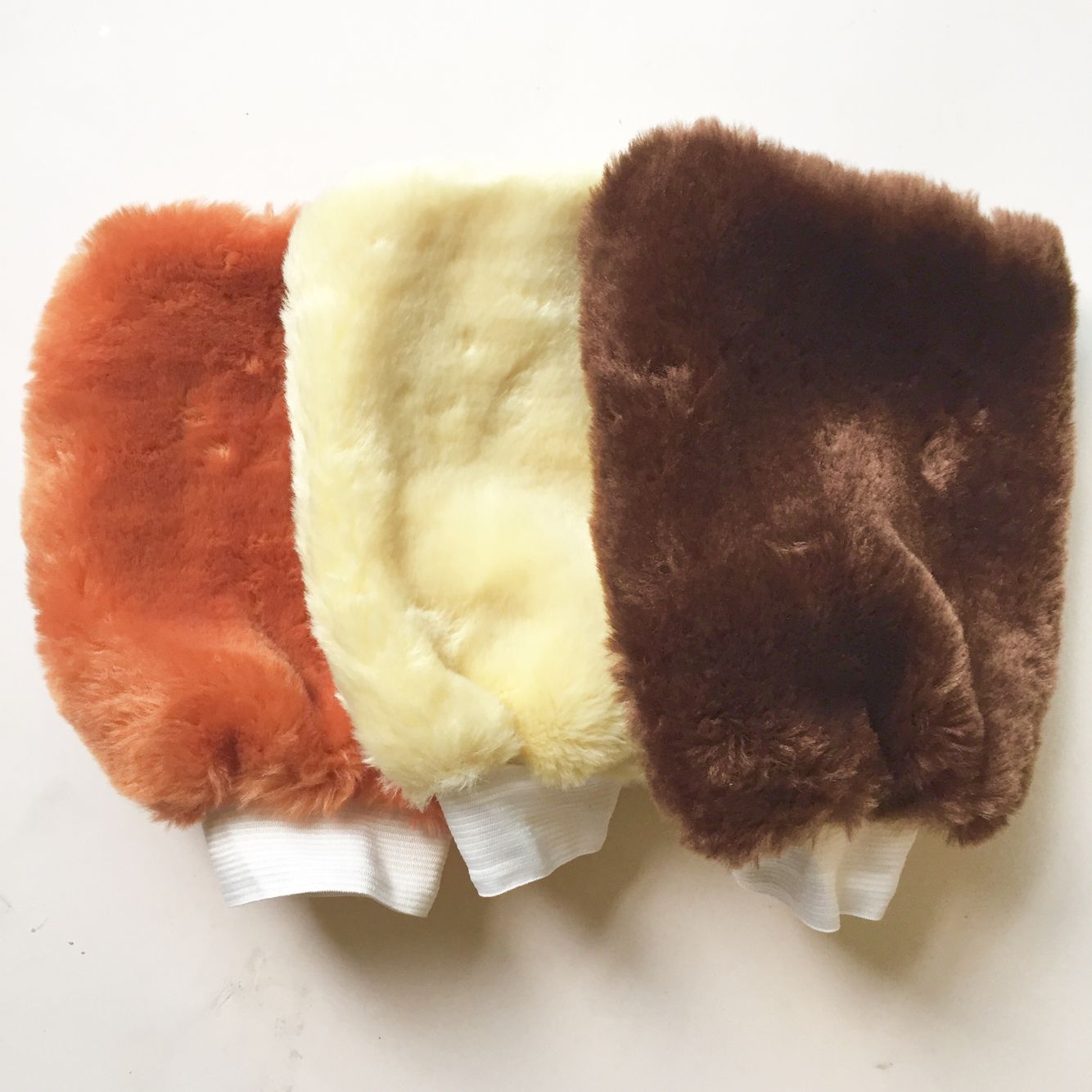 양면 푹신한 곰 발 세차 장갑 세차 스폰지 양모 장갑 두꺼운, 밀도, 강력하고 내구성