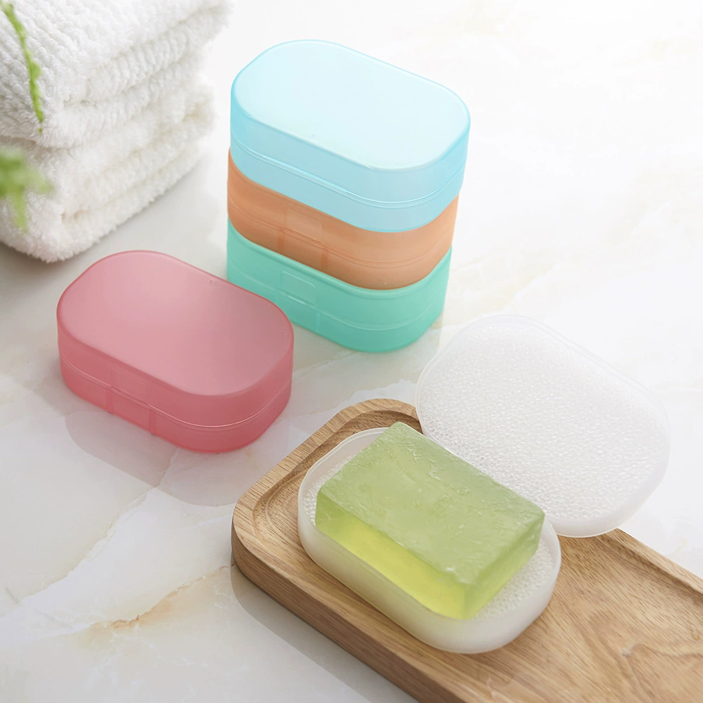Square transparent sponge face soap, soap holder, wholesale