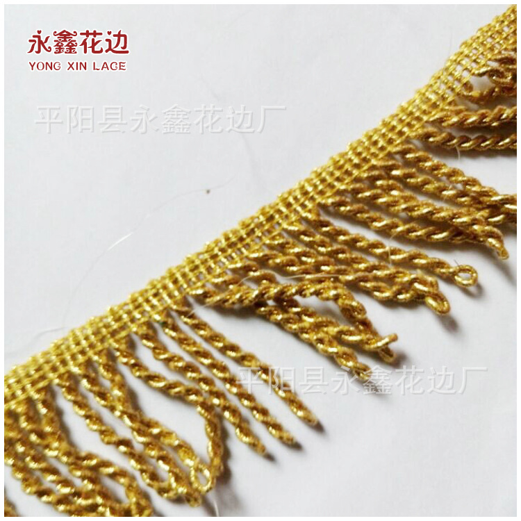 直销优质金银丝服装花边dyi金银丝织带花边衣服服饰花边带辅料