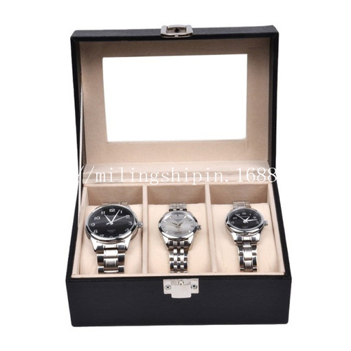 Supply high-end leather 3-position watch boxes, watch organizers, wristwatch display cases, watch covers, watch cabinets