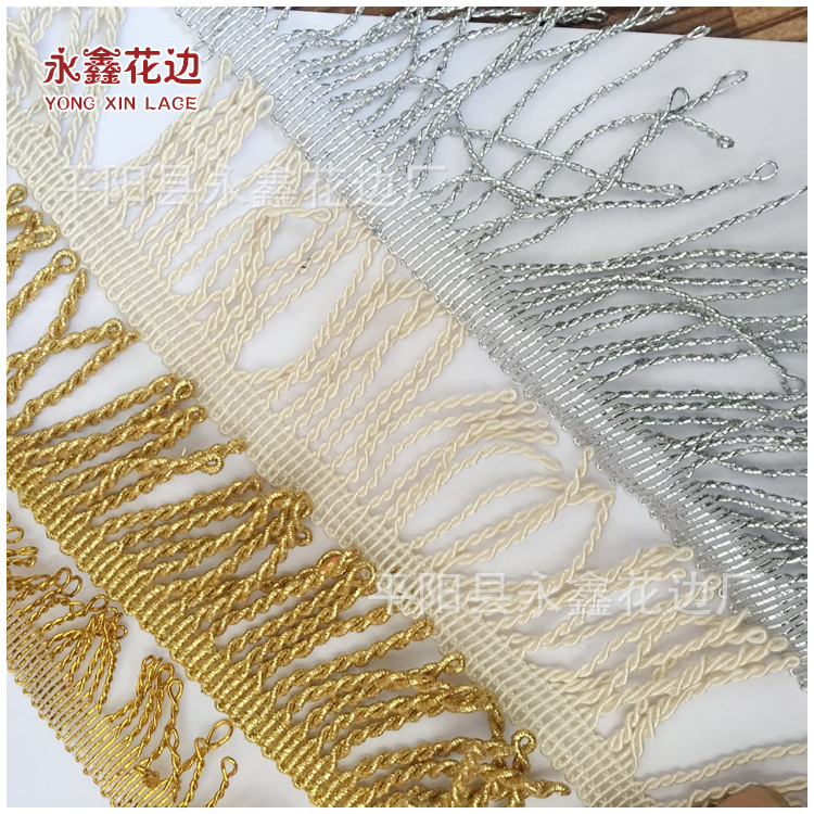 新款编织流苏花边精美服装辅料女装童装配料6cm可订货生产批发