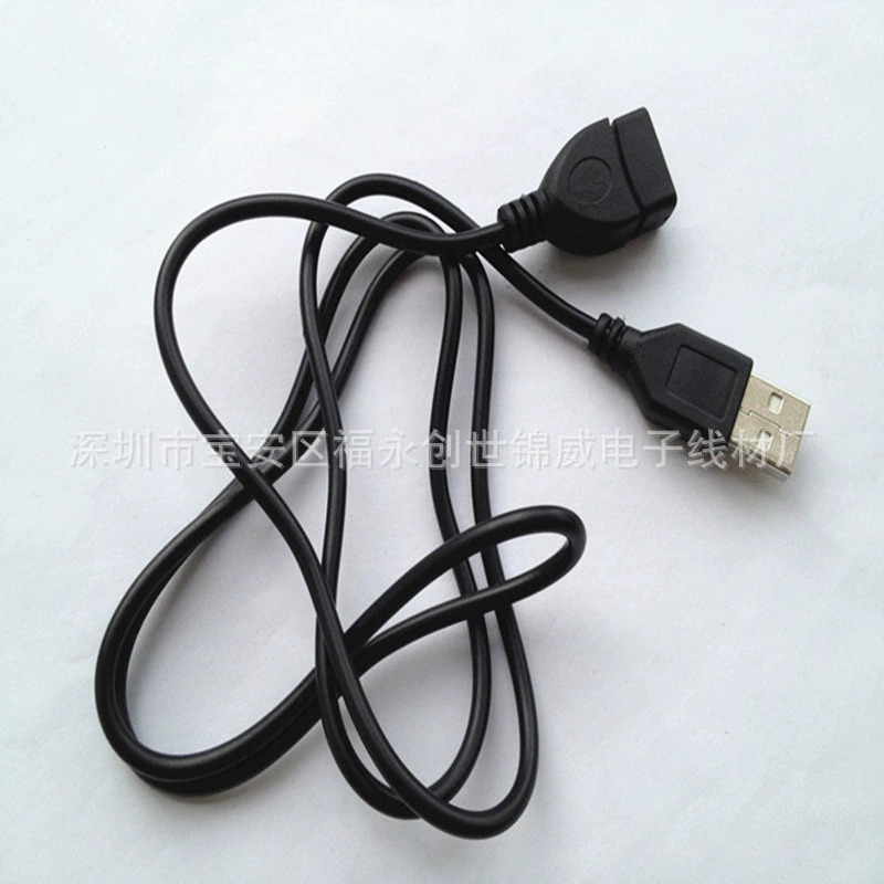 Удлинитель USB 2.0 «штекер—гнездо», чистая медь, 1,5 м / 1 м, чёрный или белый