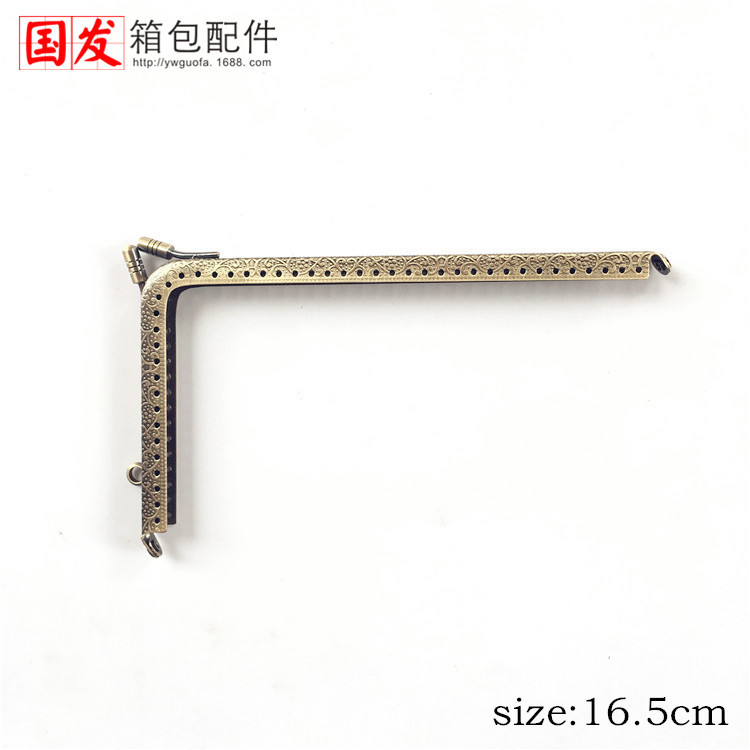 14.5CM-16.5CM-18.5CM [relievo] bronce en forma de L oro 7 forma de oro de la boca del teléfono móvil