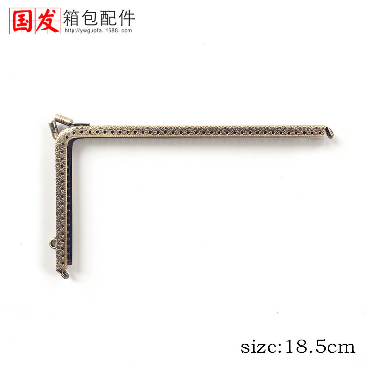 14.5CM-16.5CM-18.5CM [relievo] bronce en forma de L oro 7 forma de oro de la boca del teléfono móvil