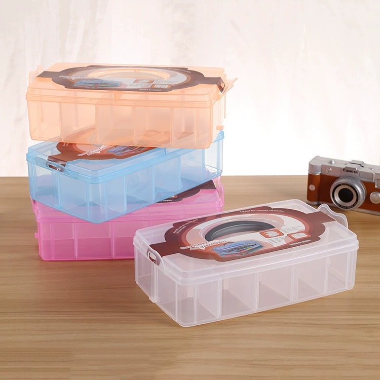 Съемный пластиковый многофункциональный ящик для хранения с несколькими отсеками, большой однослойный портативный ящик для хранения, прямые продажи с фабрики