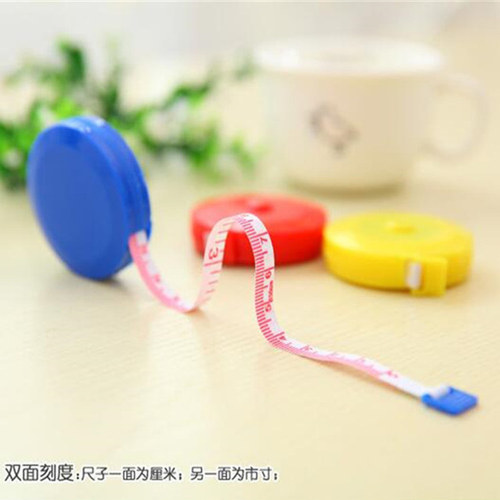 1.5 meter plastic tape measure, automatic retractable tape measure, clothing measuring tape, cute mini soft tape measure