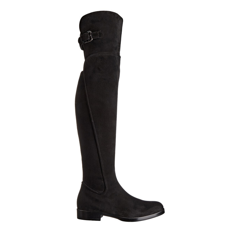 Women's knee-high boots European and American foreign trade original single slim suede side zipper women's shoes factory direct sales Women's knee-high boots European and American foreign trade original single slim suede side zipper women's shoes factory direct sales