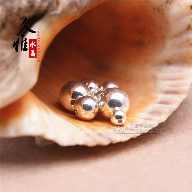 Серебряное украшение, круглые бусины, серебро 925 образец, оптовая продажа