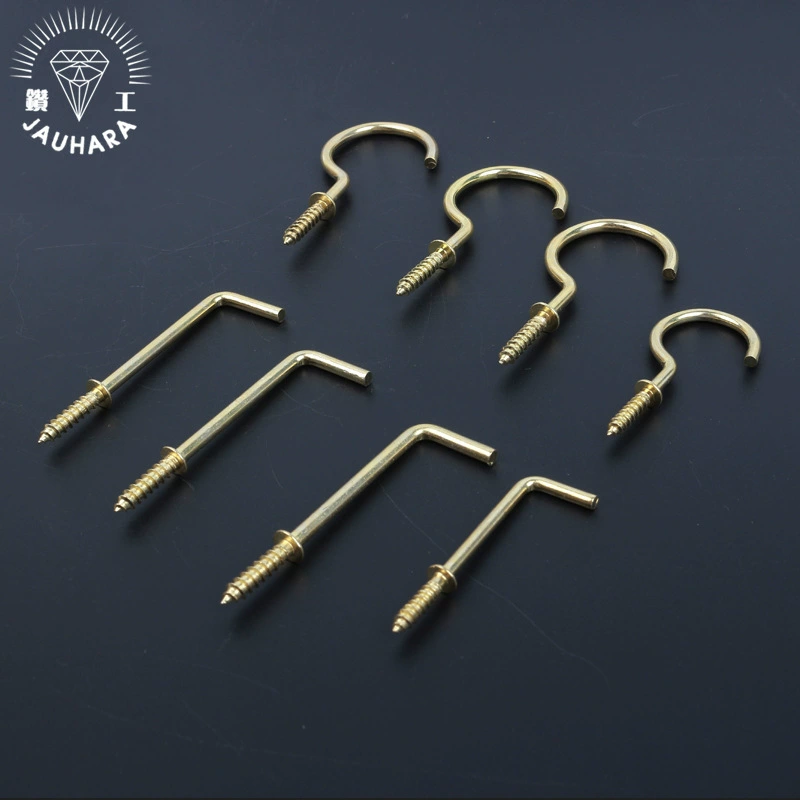 Оптовая продажа с фабрики, аксессуары для фурнитуры, крючок для лампы, бытовой гвоздь с овечьим глазом, гальванический крючок для чашки, открытый крючок с овечьим глазом, L-крючок