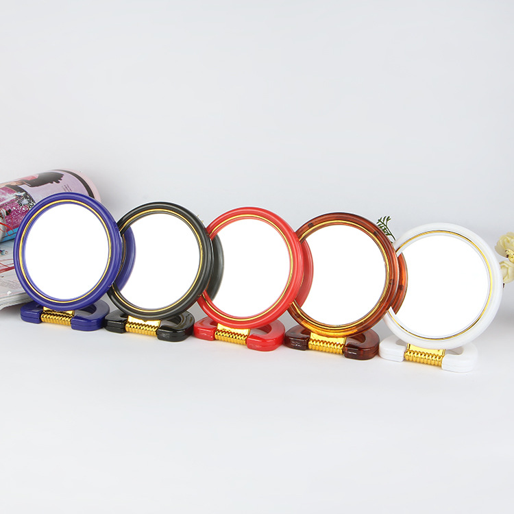 Factory direct wholesale desktop color round ladies makeup mirror dressing mirror bathroom toiletries