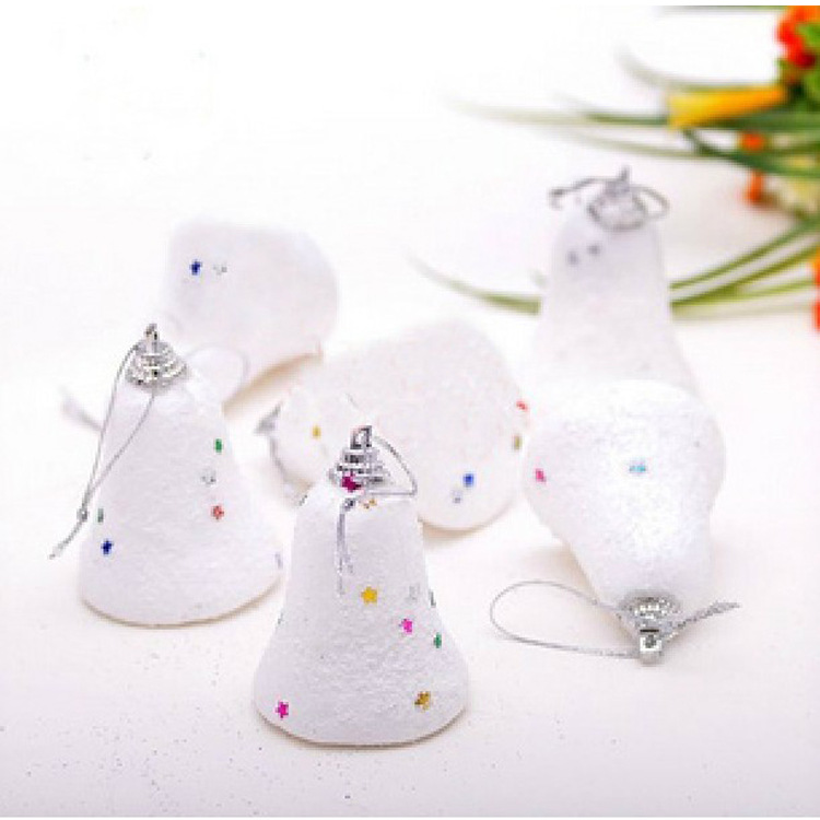 Decoraciones navideñas decoración del árbol de Navidad accesorios colgantes árbol de Navidad nieve Campana decoración colgante de espuma Campana