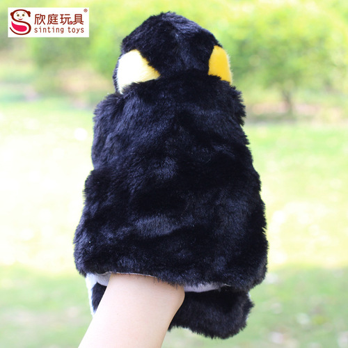 Yiwu Plush Toys Wholesale Animal Hand Puppet Penguin Children's Doll Comfort Doll Crow Amazon
