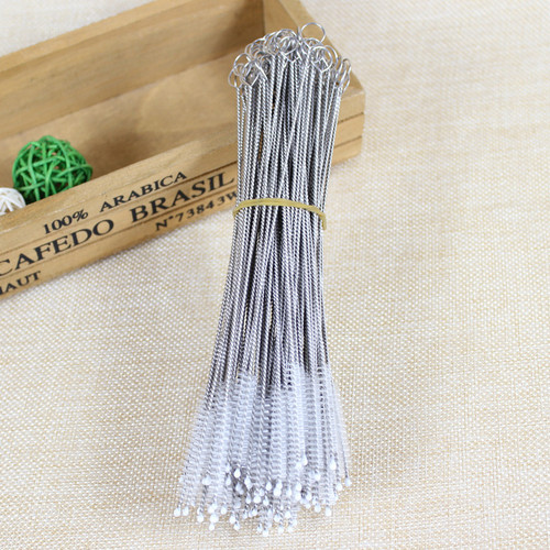 Infant bottle kettle straw brush stainless steel straw brush bristle brush bottle straw brush